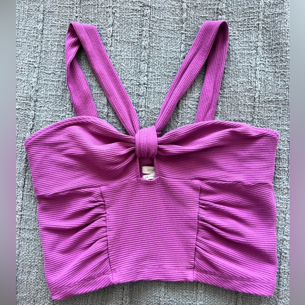 Urban outfitters pink crop top